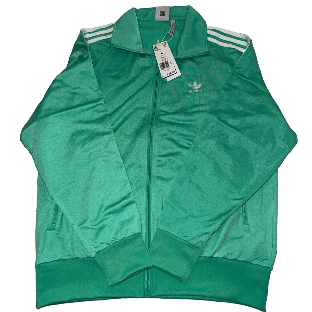 Adidas Originals Firebird Track Jacket Green White Stripes Size L Men JD0183 NWT
